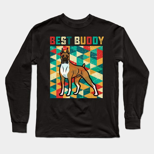 Best Buddy Boxer Long Sleeve T-Shirt by danieldamssm